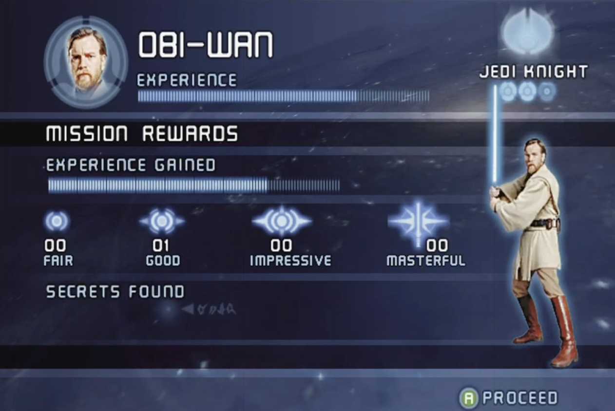 A screenshot of gameplay from Star Wars Episode 3 Revenge of the Sith.