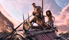 Ark 2 vin diesel and girl on dinosaur