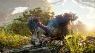 Ark 2 dodo eating gem on the ground
