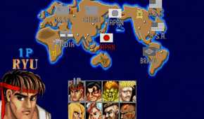 A screenshot of gameplay of Street Fighter 2 The World Warrior