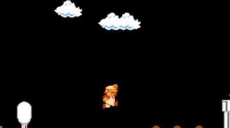 A screenshot of gameplay of Super Mario Bros.