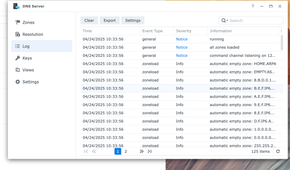 Synology DNS server logs