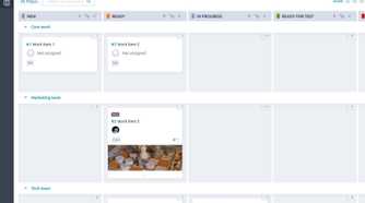 screenshot of taiga project management software