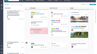 screenshot of taiga project management software