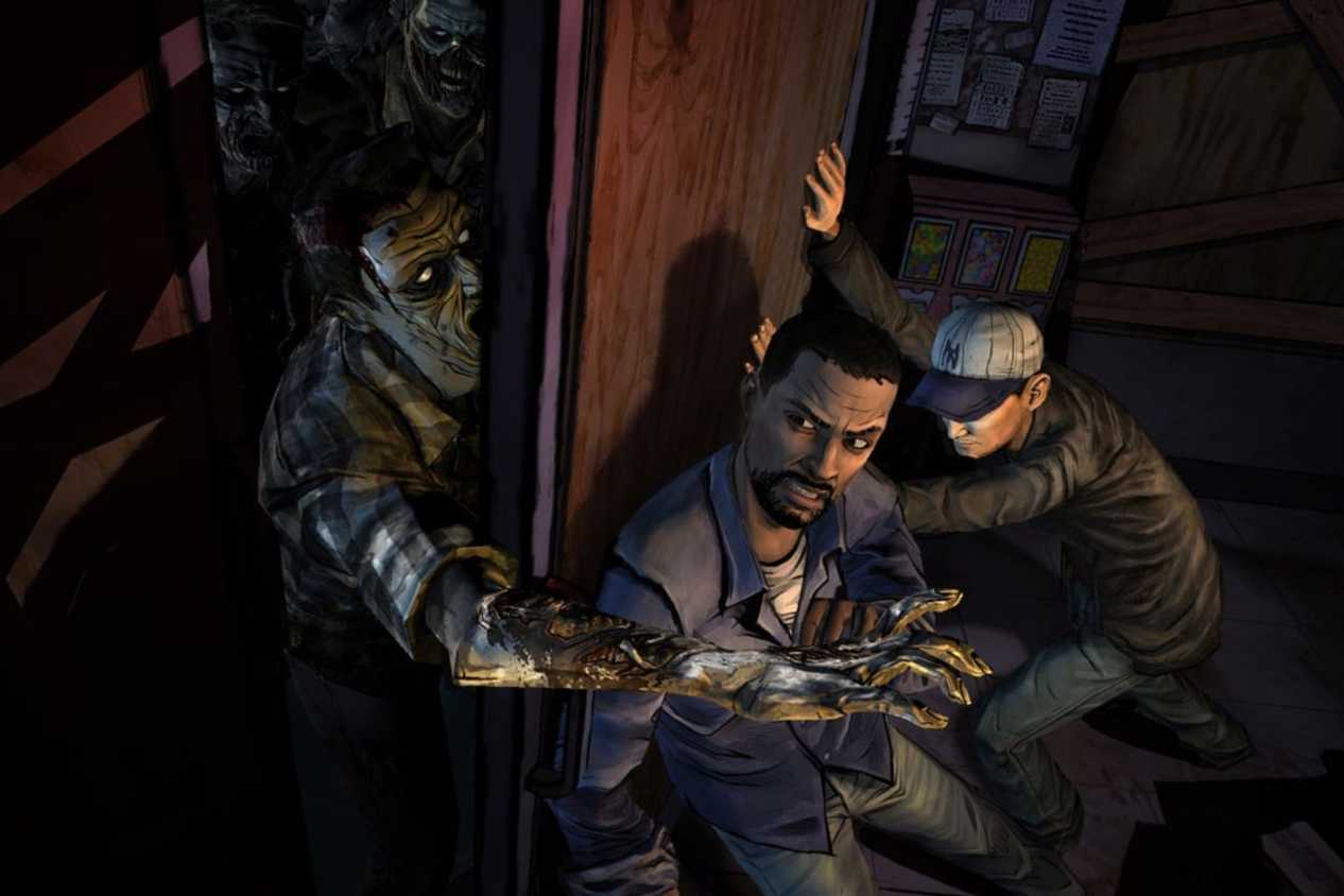 Lee and Glen in Telltale's The Walking Dead Season 1