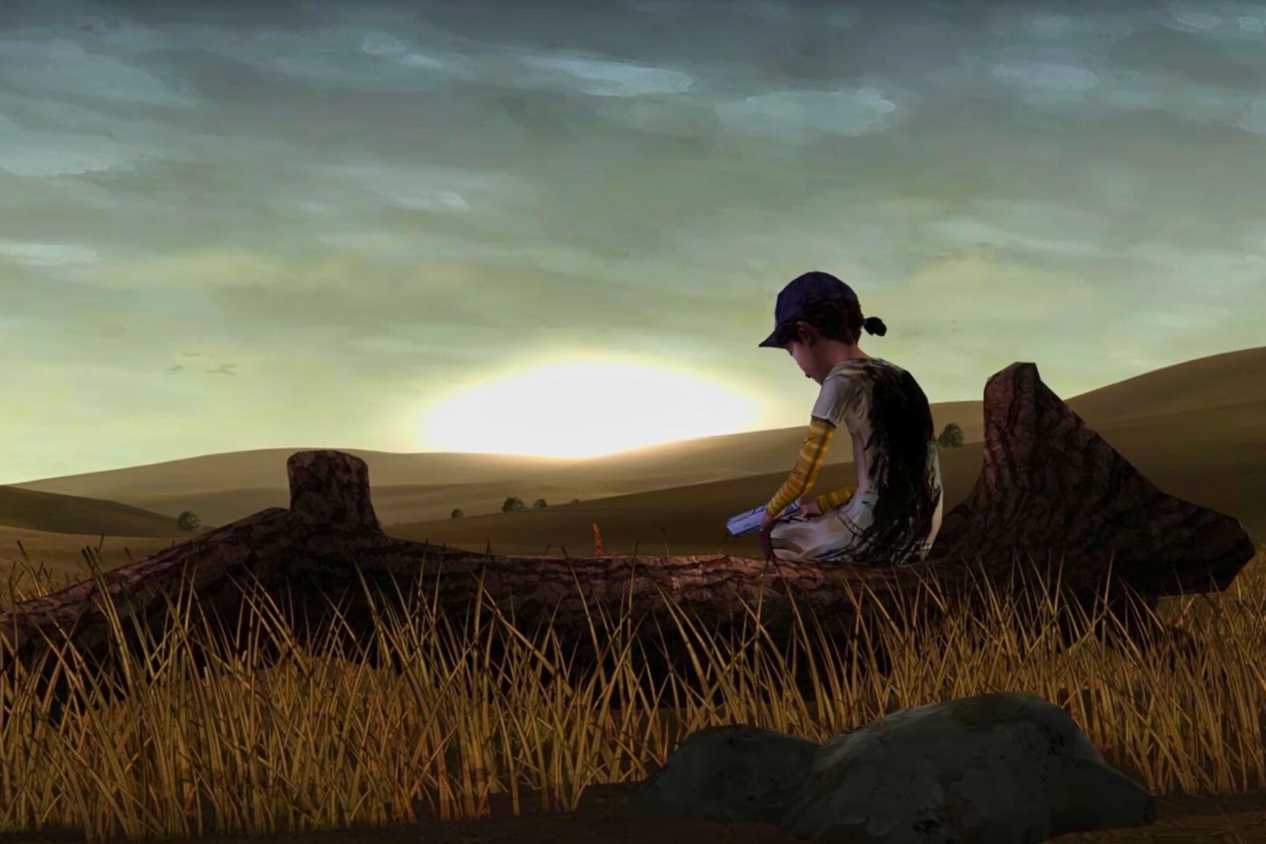 Clementine saying goodbye in Telltale's The Walking Dead Season 1