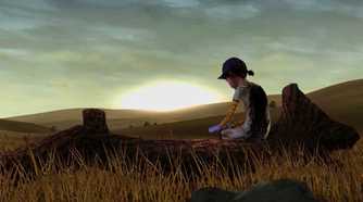 Clementine saying goodbye in Telltale's The Walking Dead Season 1