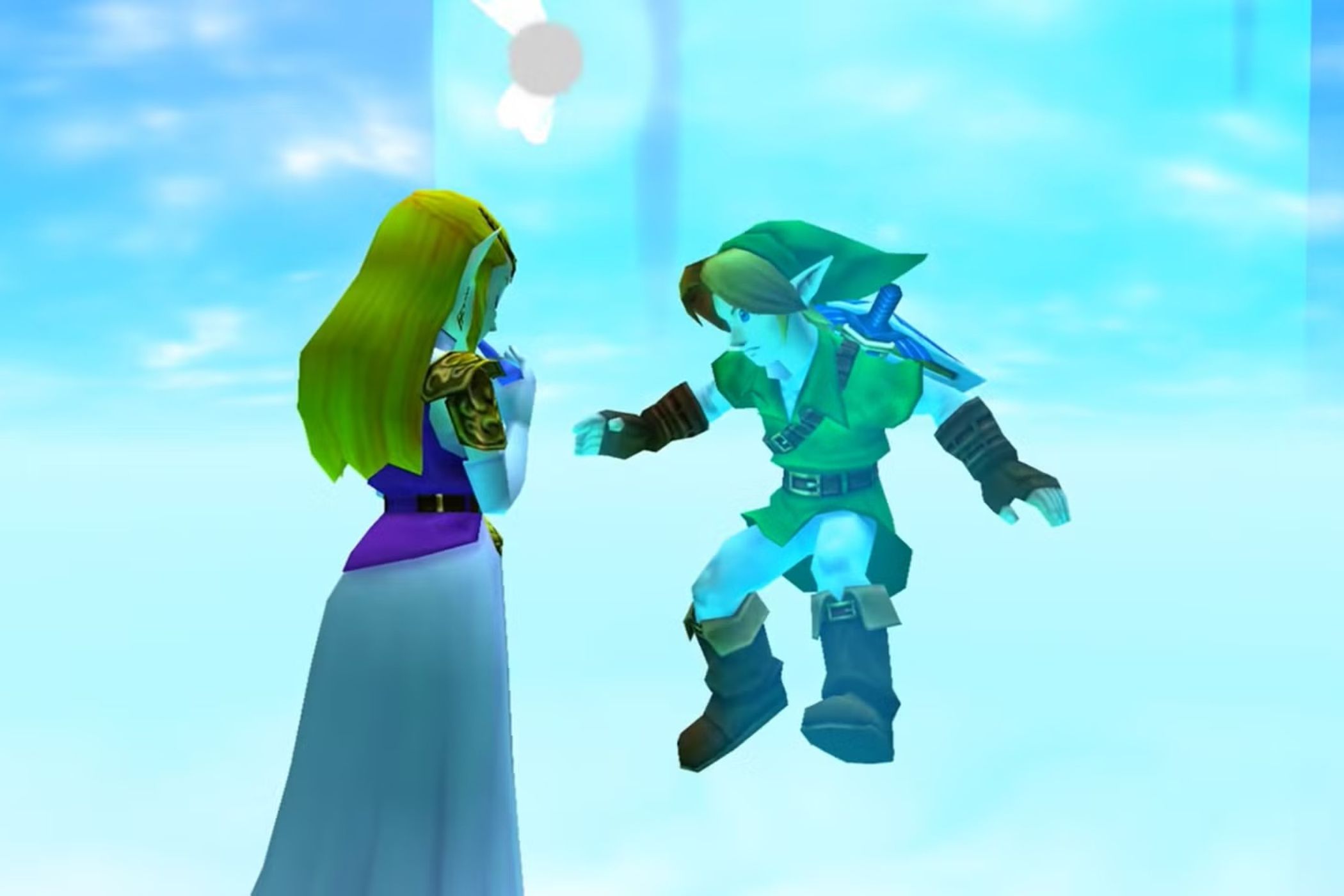Link and Zelda in The Legend of Zelda: Ocarina of Time