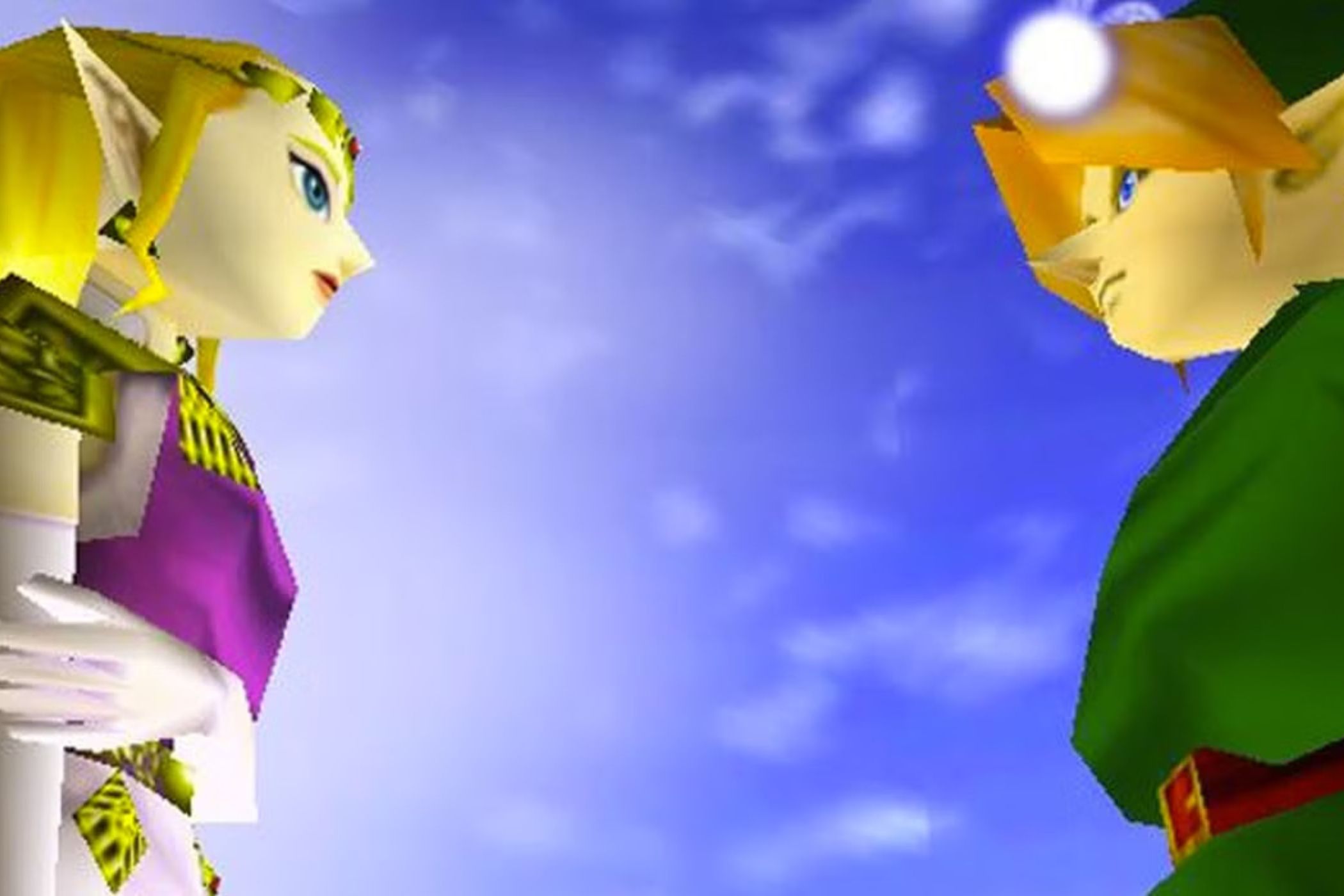 Link and Zelda at the end of The Legend of Zelda: Ocarina of Time