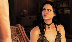 The Witcher 3 Yennefer scene that includes her and Geralt.