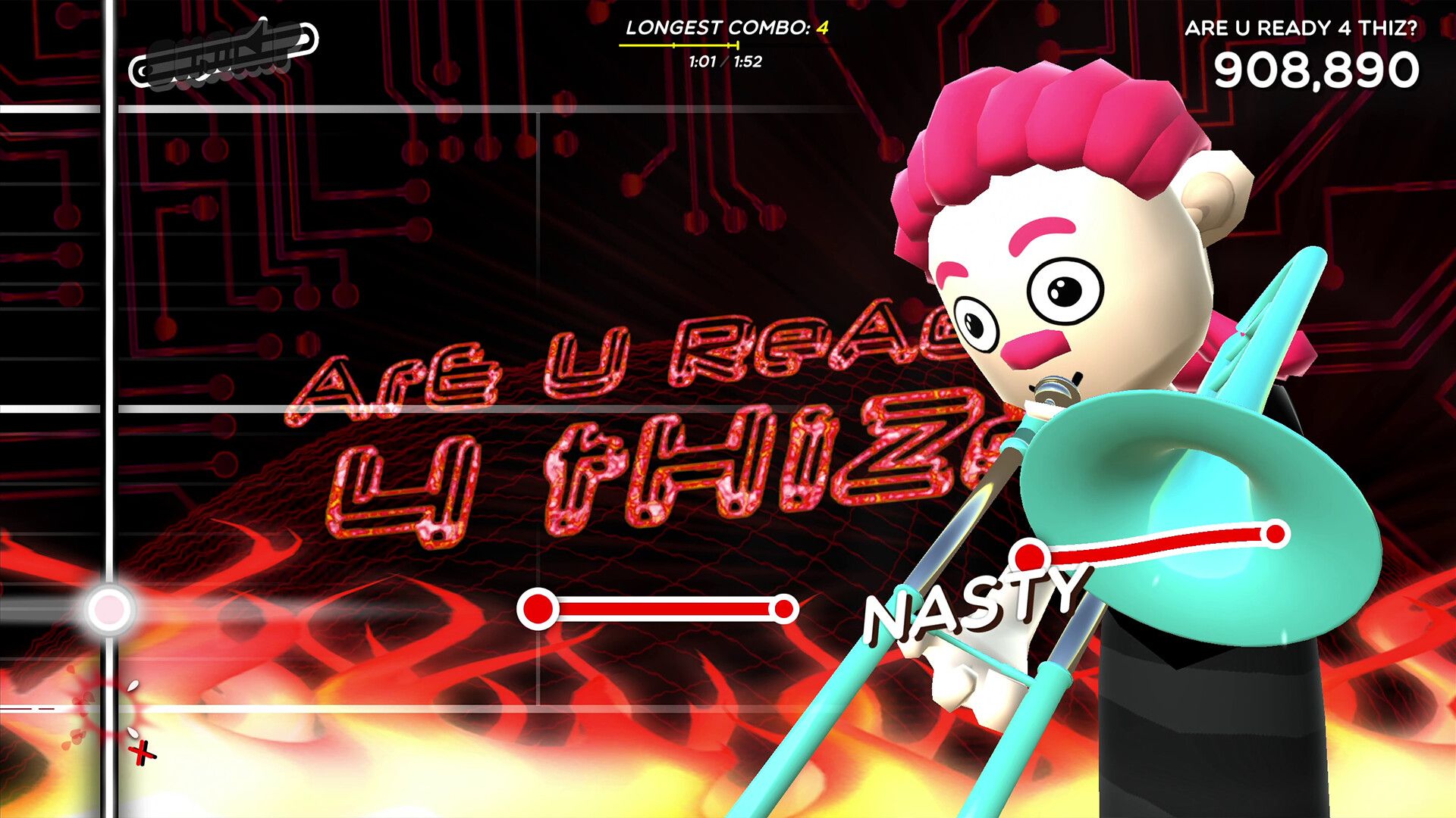 Screenshot from the video game Trombone Champ