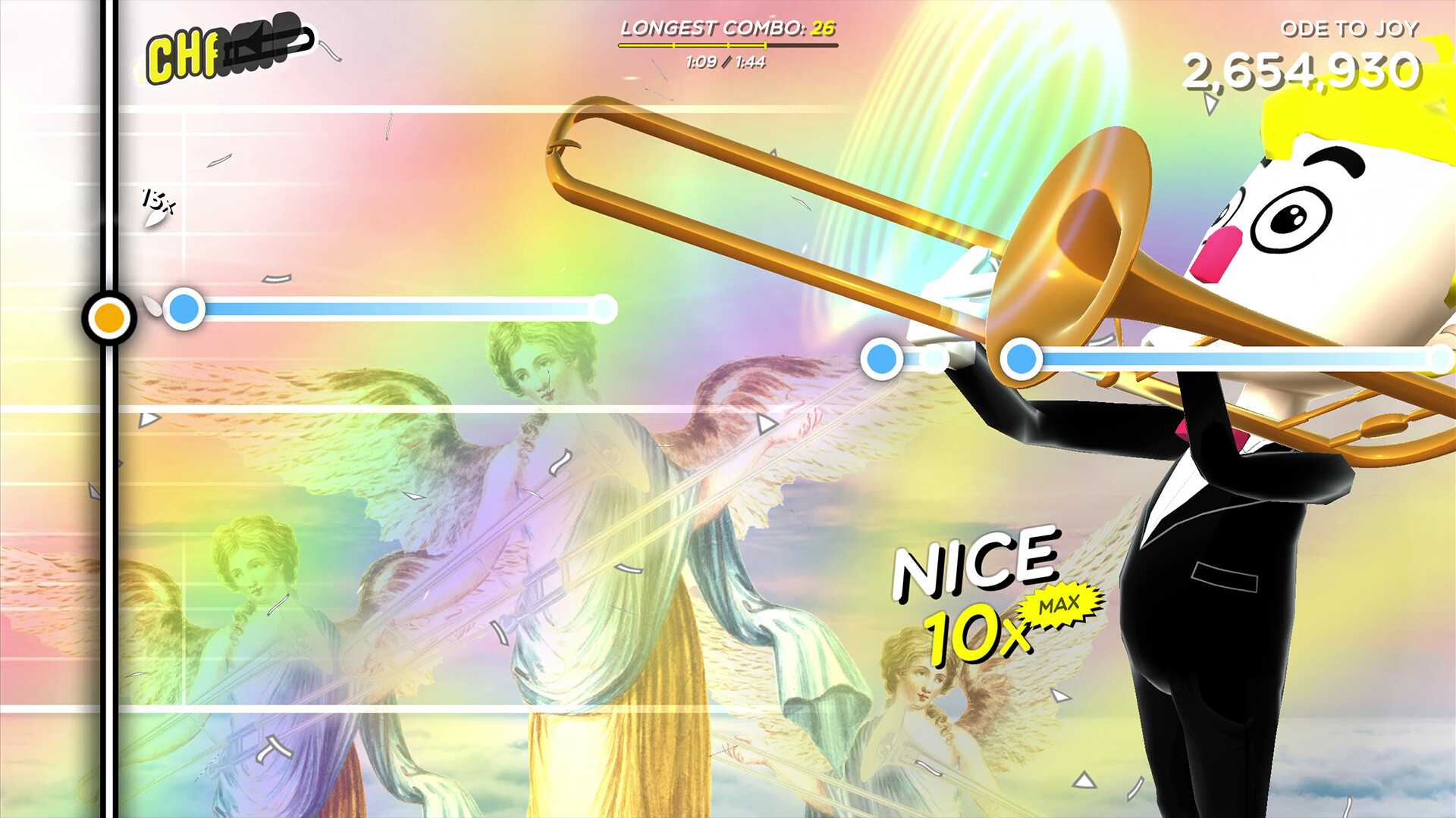 Screenshot from the video game Trombone Champ