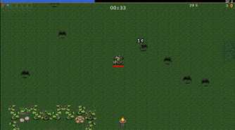 A screenshot of gameplay from Vampire Survivors