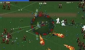 A screenshot of gameplay from Vampire Survivors