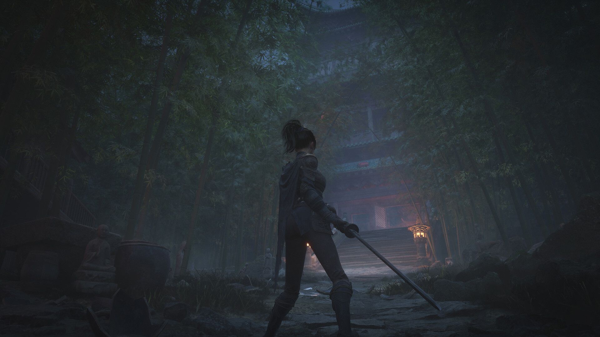 Wuchang-Fallen-Feathers-standing-at-shrine
