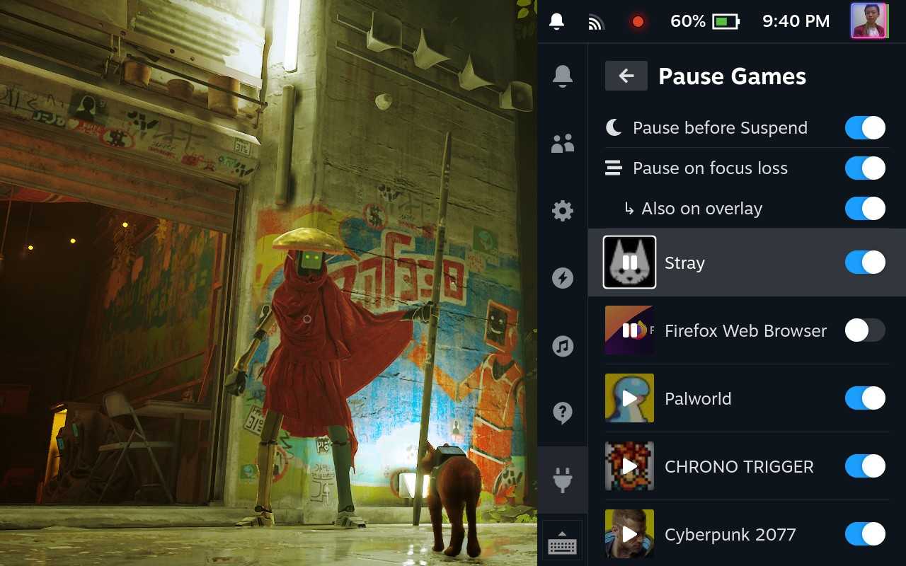 Official "Pause Games" Decky Loader plugin image.