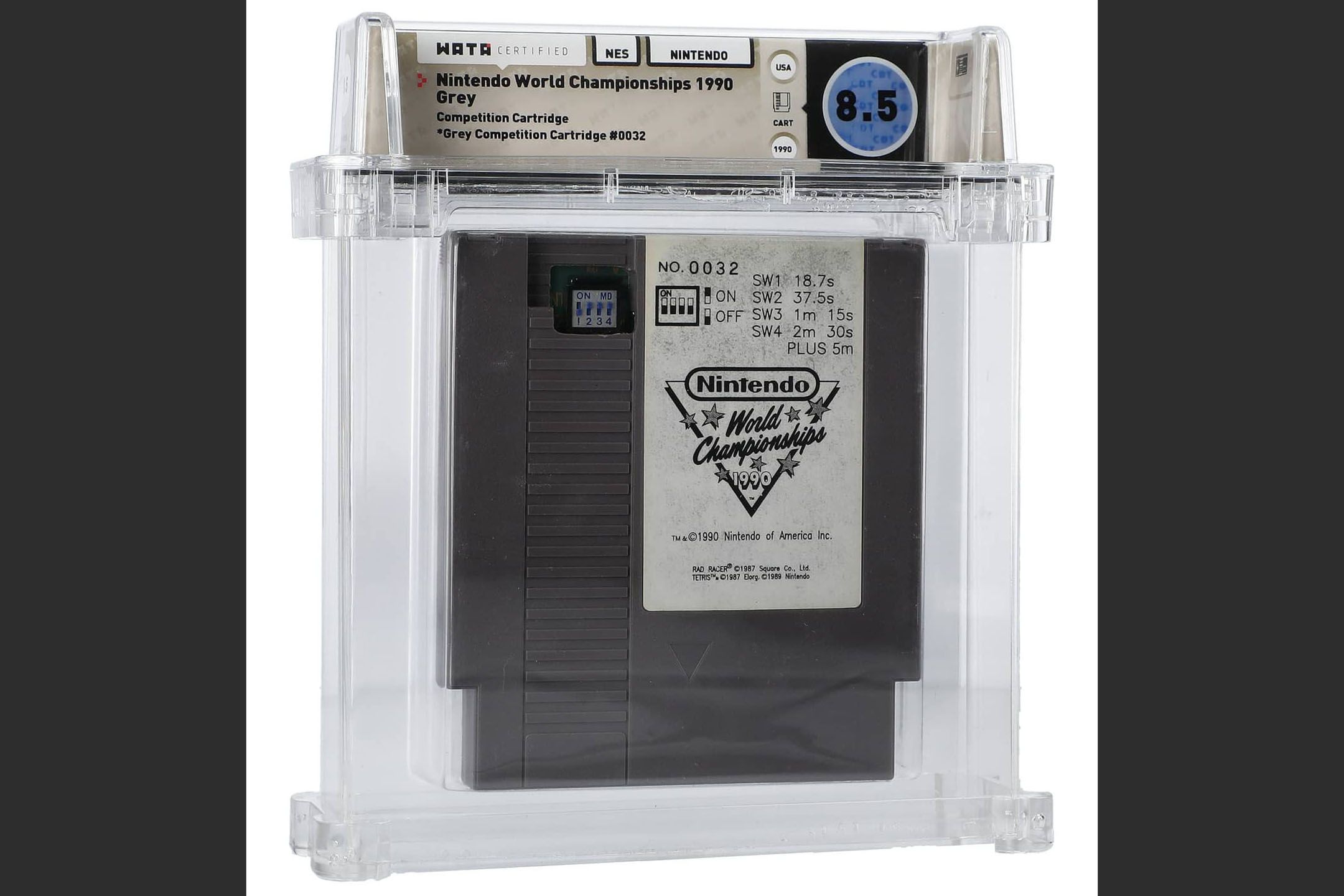 Nintendo World Championships 1990 NES Gray Cartridge
