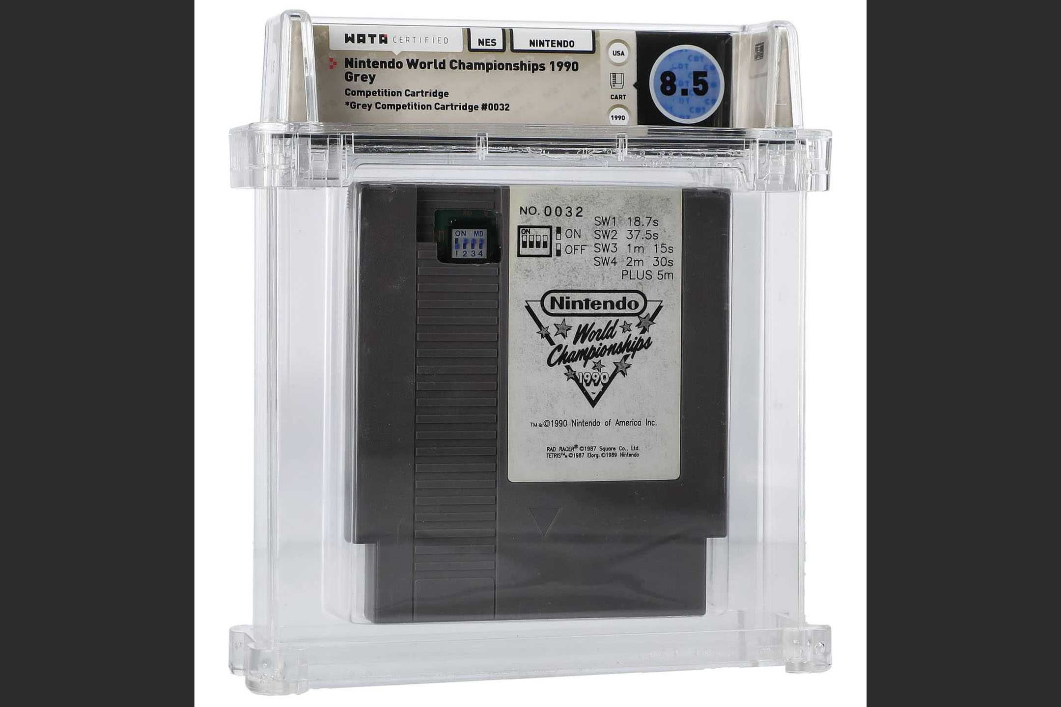 Nintendo World Championships 1990 NES Gray Cartridge