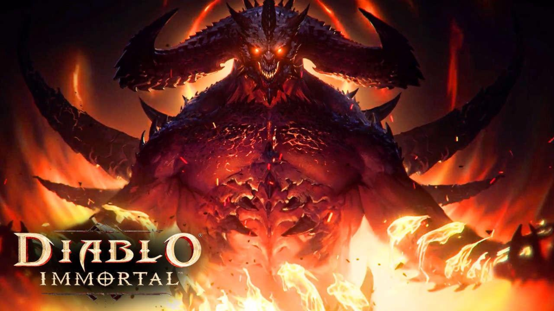 A demon surrounded by fire