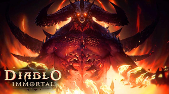A demon surrounded by fire