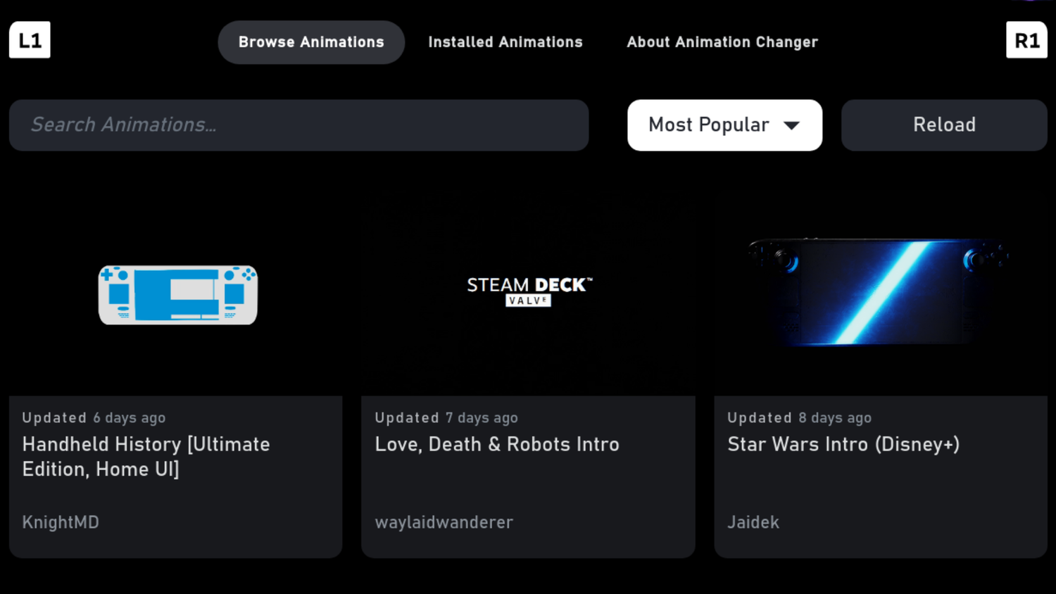 The marketplace for Animations