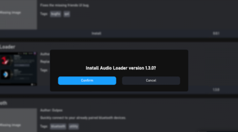 Audio Loader setup notification