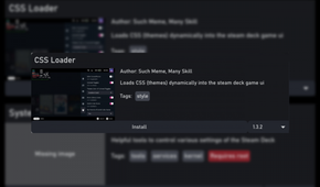 The CSS Loader app on Decky