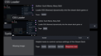 The CSS Loader app on Decky