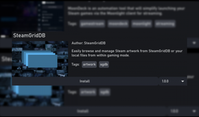 SteamGridDB app on Decky