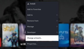 Change artwork prompt on Steam Deck