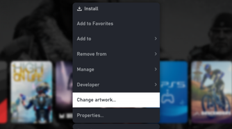 Change artwork prompt on Steam Deck