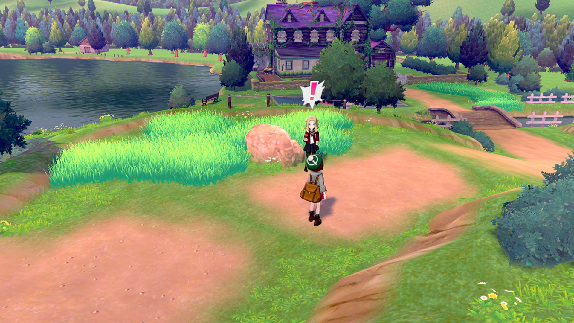 A trainer battle starting