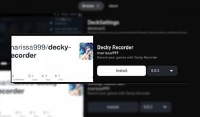 Decky Recorder application page on Decky