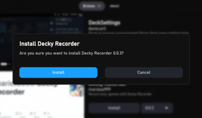 install notification for Decky Recorder