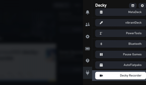 Decky Recorder tab on Decky
