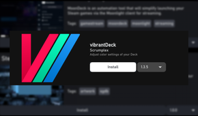 Vibrant Deck app on Decky