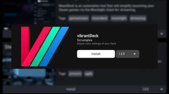 Vibrant Deck app on Decky