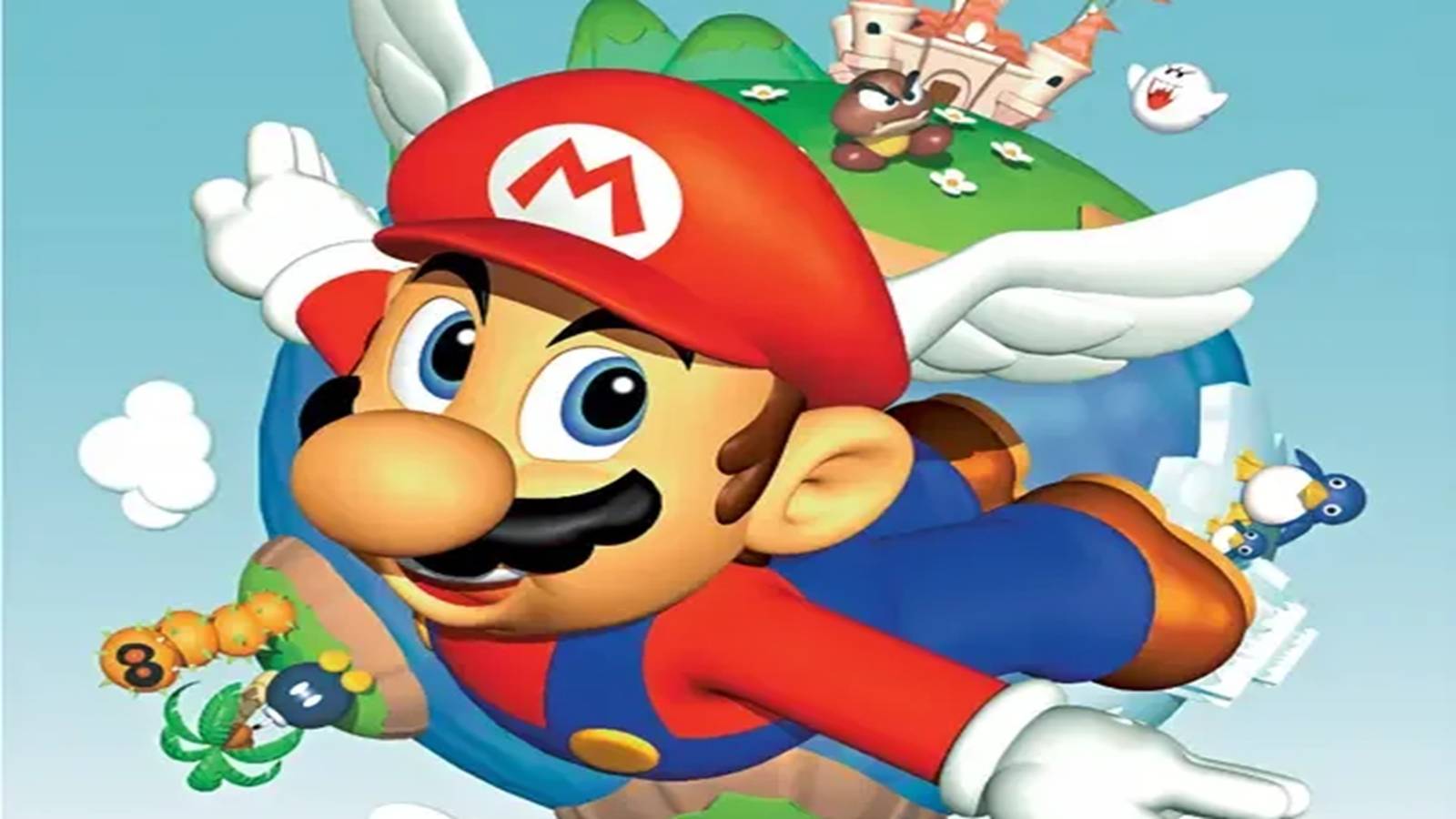 A promo image for Super Mario 64 on Nintendo 64.