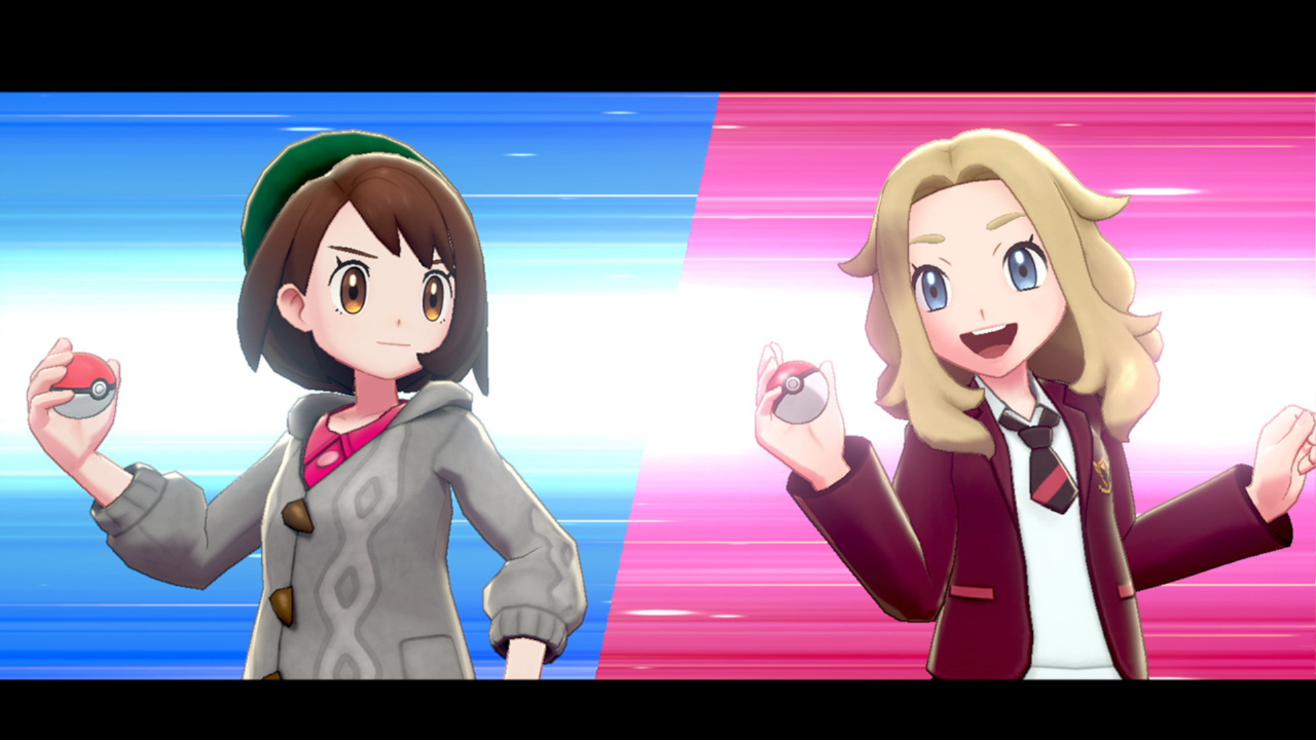 The trainer battle cutscene