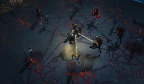 Enemies attacking the protagonist in Diablo Immortal