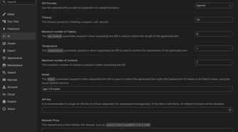 AI settings on SiYuan