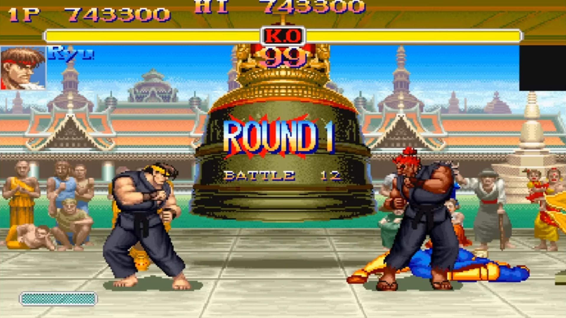 A screenshot of gameplay from Super Street Fighter II Turbo.