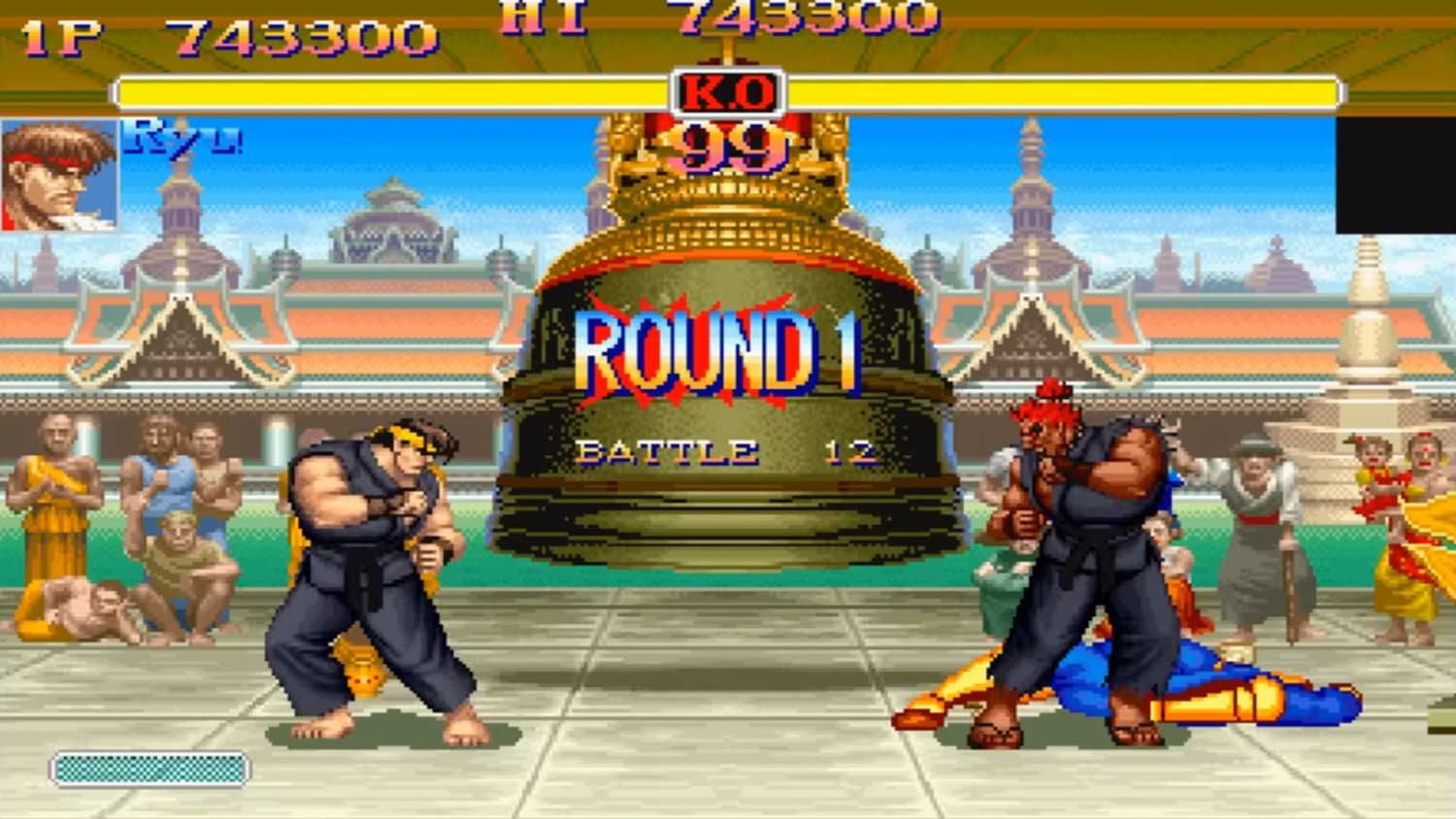 A screenshot of gameplay from Super Street Fighter II Turbo.