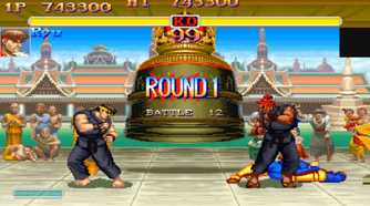 A screenshot of gameplay from Super Street Fighter II Turbo.