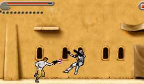 A screenshot of gameplay from Star Wars Apprentice of the Force.