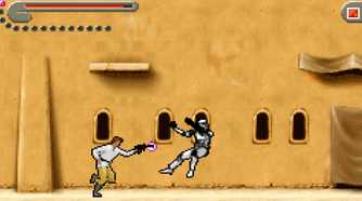 A screenshot of gameplay from Star Wars Apprentice of the Force.