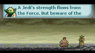 A screenshot of gameplay from Star Wars Apprentice of the Force