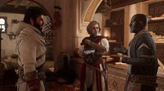 Basim and Roshan in Assassin's Creed Mirage.
