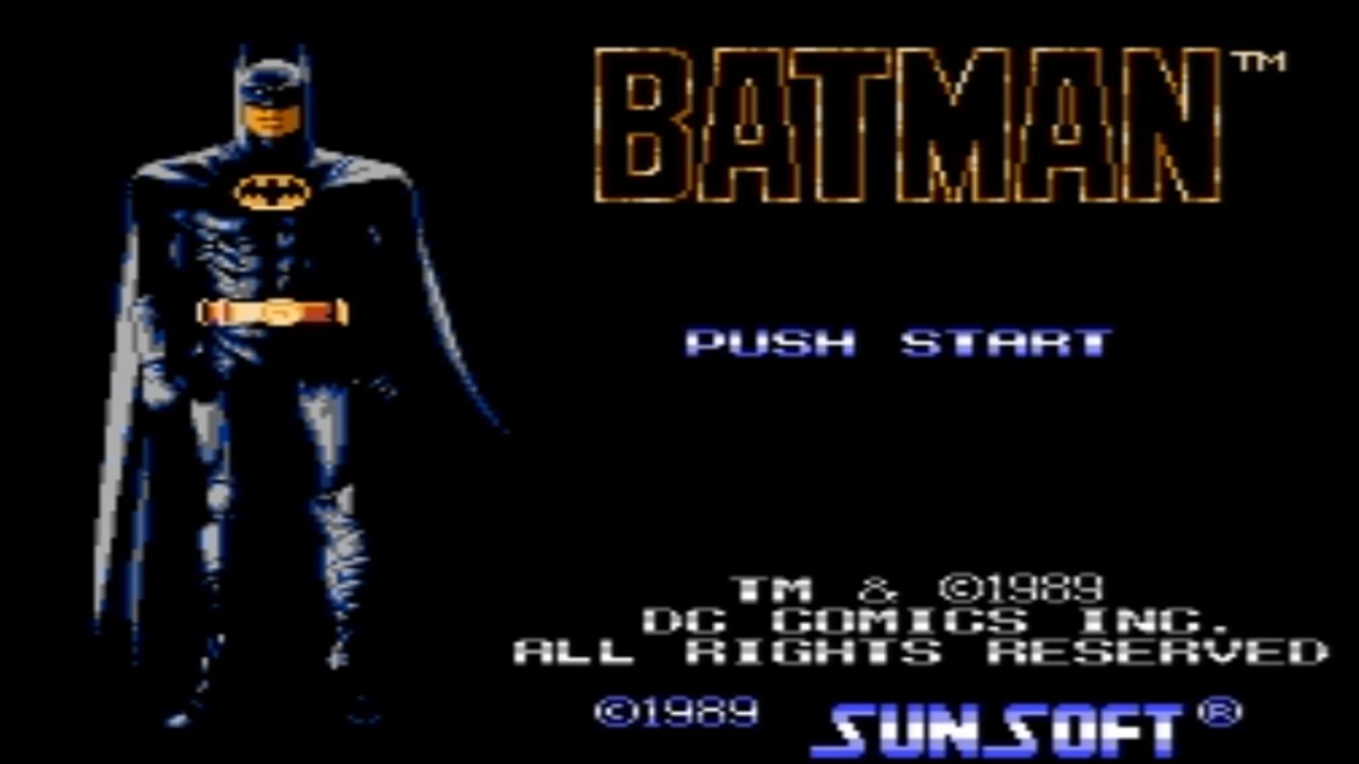 A screenshot of gameplay from Batman on NES.