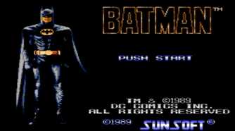 A screenshot of gameplay from Batman on NES.